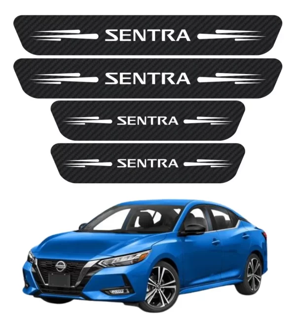 Sticker Protección Bl De Estribos 4 Puertas Para Sentra