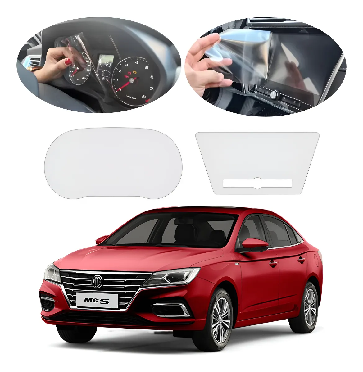 Protector Pantalla Y Tacometro Para Mg5 Style 10 Pul 2021-23 - Image 1