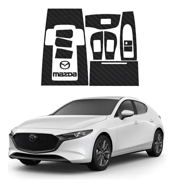 Kit Completo Sticker 4 Puertas/panel Central Mazda 3 2019/23