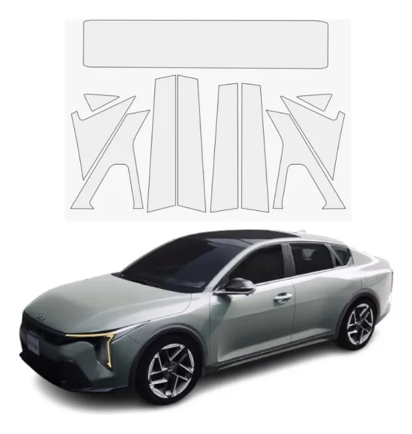 Protección Ppf Pantalla, Postes Exteriores Kia K4 2025