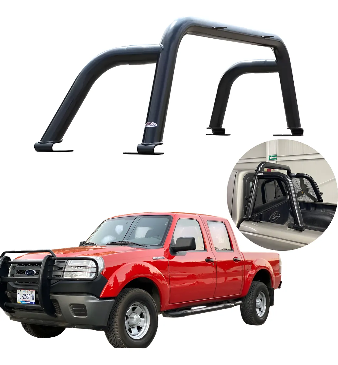 Roll Bar Bronco Sport Ford Ranger 1998-2012 Negro - Image 1
