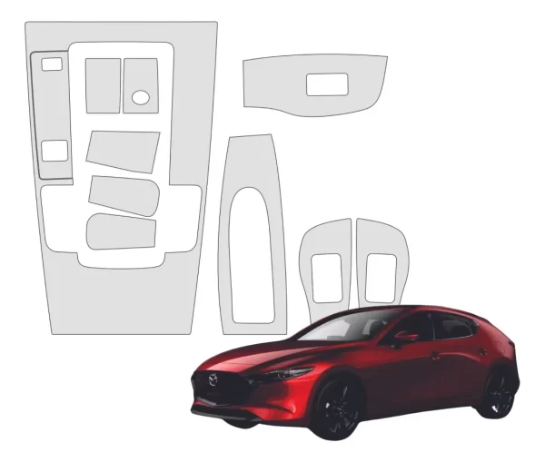 Protección Ppf Panel Central Y Puertas Mazda 3 2024