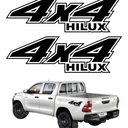 Calcomanía Bl Vinil Negro Piano 4x4 Para Toyota Hilux