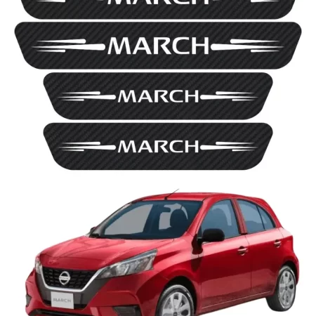 Sticker Protección Bl De Estribos 4 Puertas Nissan March