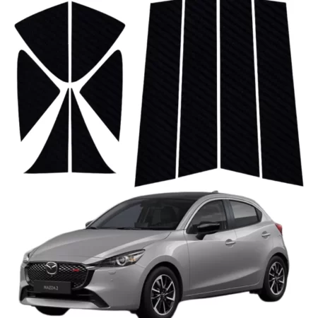 Protecciòn Fibra De Carbono Postes Exteriores Mazda 2 2024