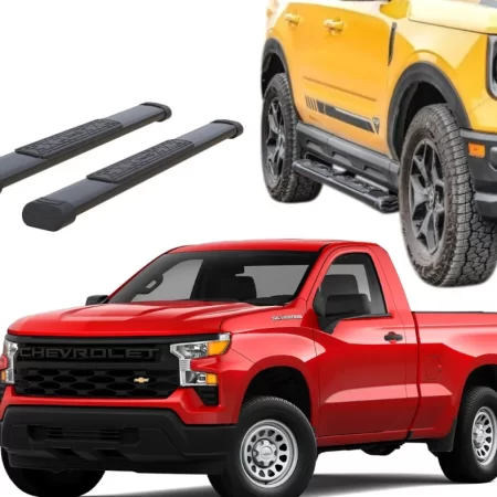 Estribos Bronx Chevrolet Silverado Cab/sen 2019-2020 Negro