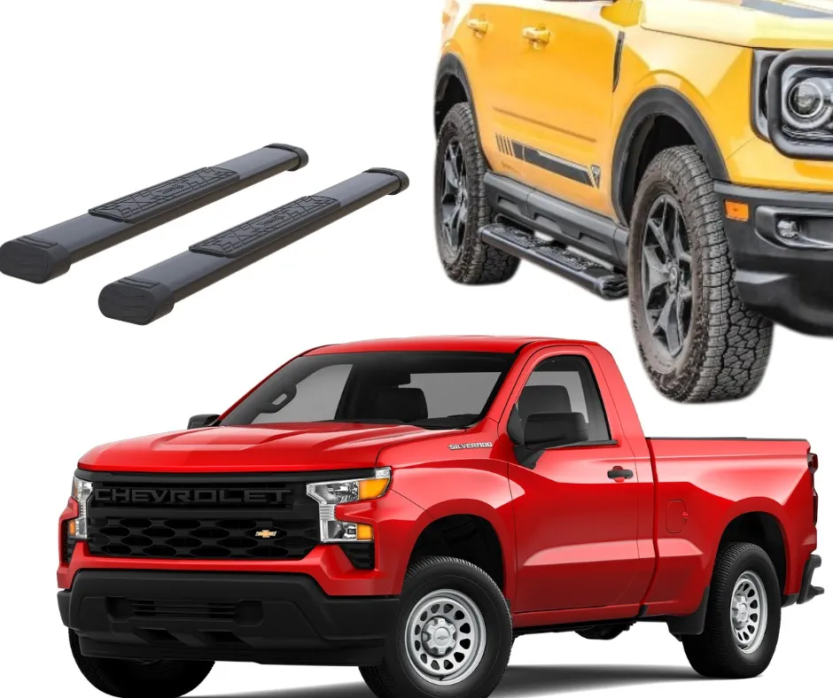 Estribos Bronx Chevrolet Silverado Cab/sen 2019-2020 Negro - Image 1