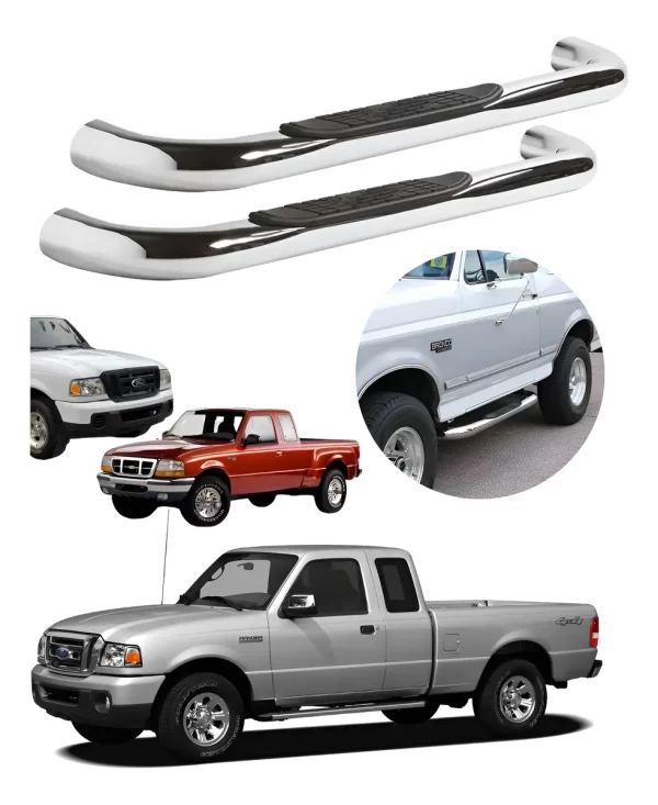 Estribos Tubulares Ford Ranger Cabina/med 1998-2010 Cromo