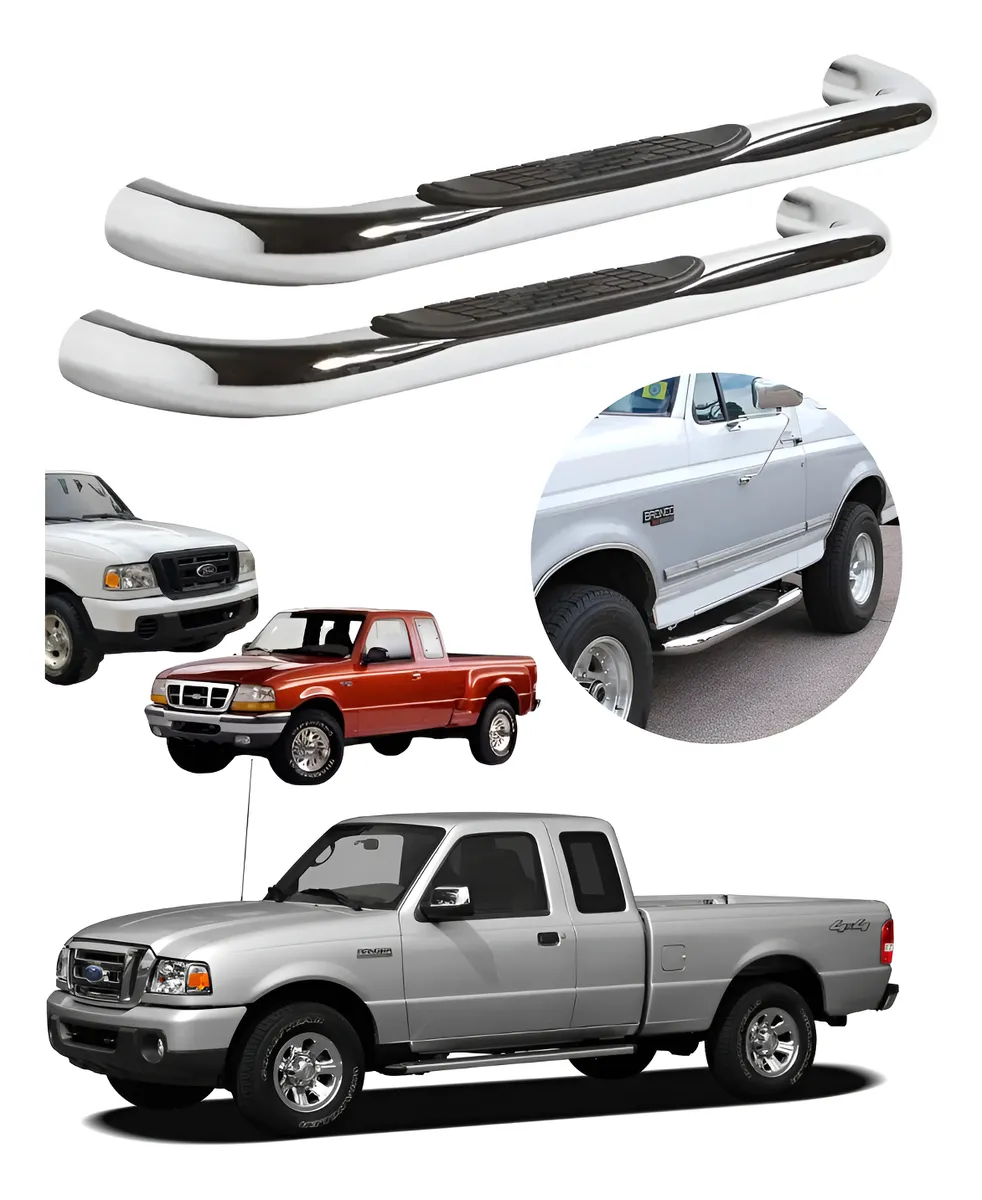 Estribos Tubulares Ford Ranger Cabina/med 1998-2010 Cromo - Image 1