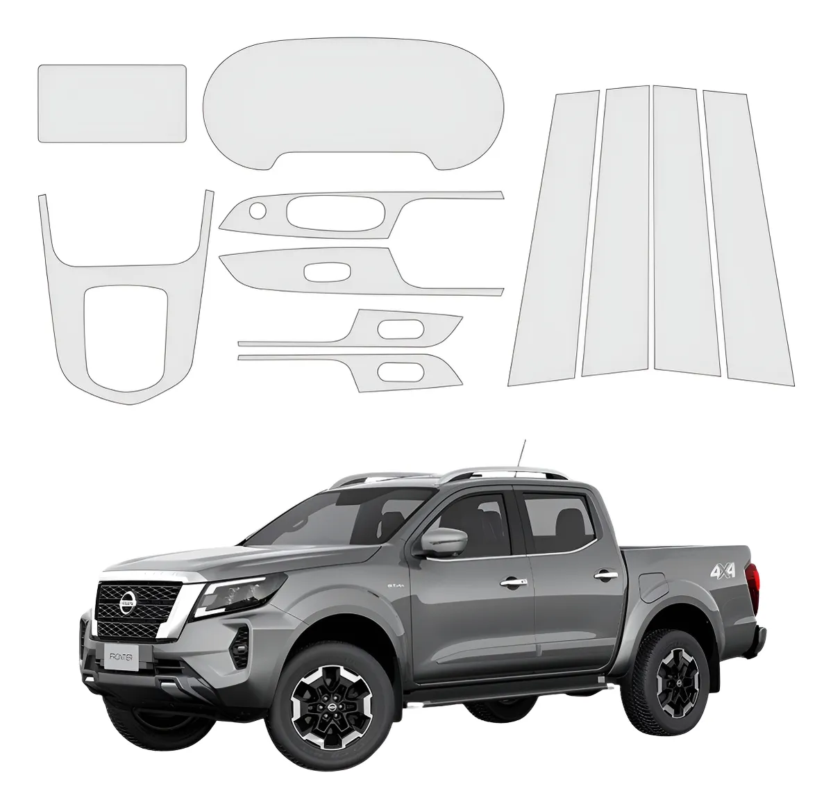 Kit Completo De Sticker Protectores Para Frontier Se Tm 2024 - Image 1