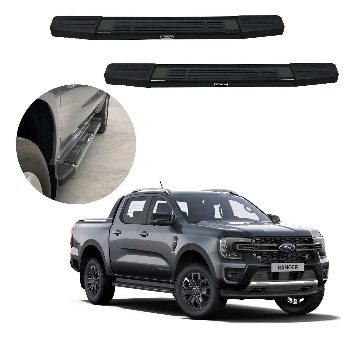 Estribos Mg Para Ford Ranger Doble Cabina Del 2023 - 2024 - Image 1