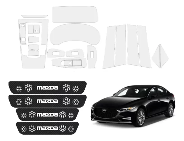 Kit Car Ppf Y Fibra De Carbono Para Mazda 3 2024 Hb Y Sedan