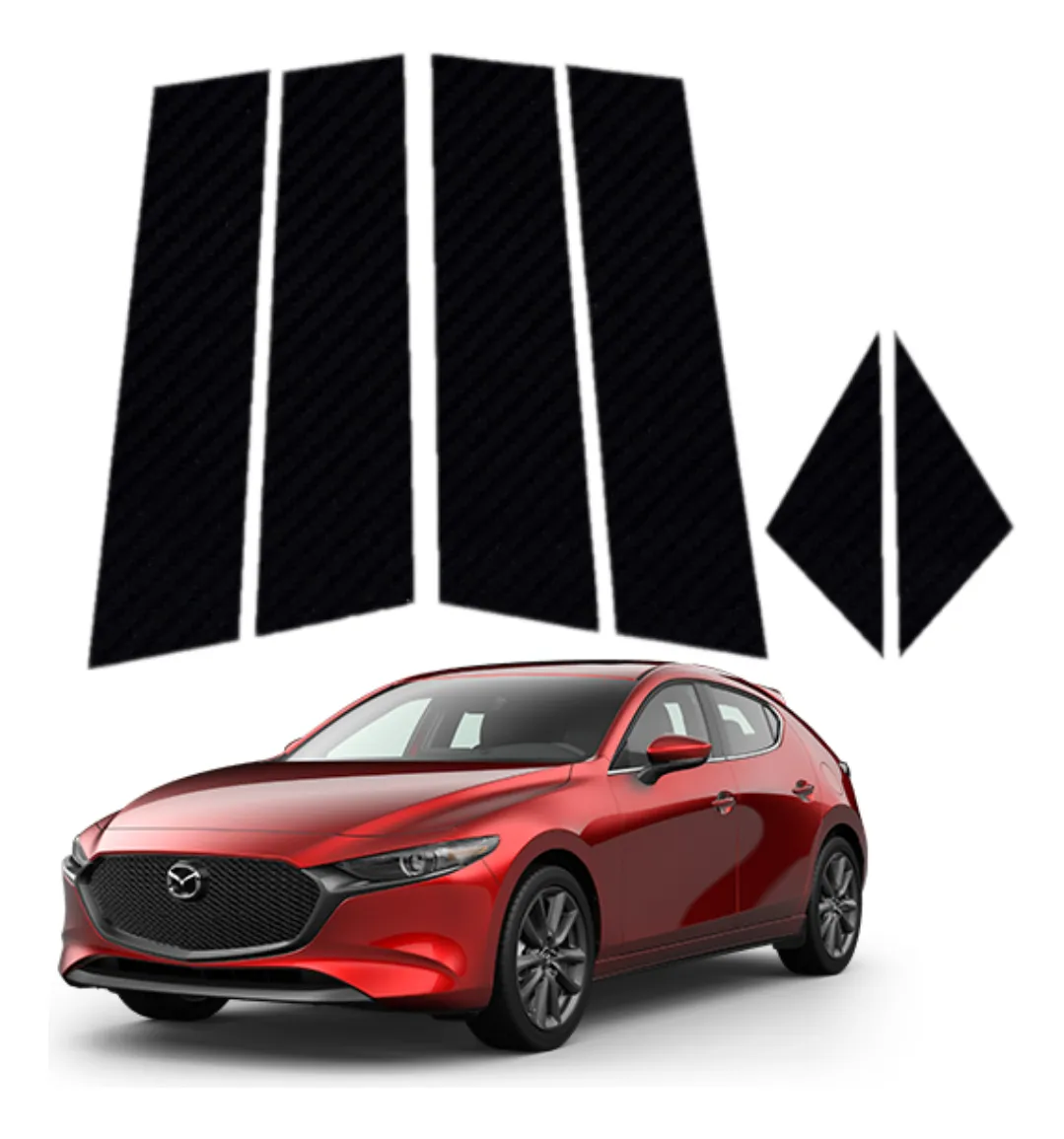 Kit Fibra De Carbono Postes Puertas Mazda 3 2020 A 2024 - Image 1