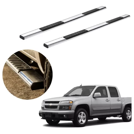 Estribos Platinum 100 Chevrolet Colorado 2004-2012 Doble Cabina Cromado