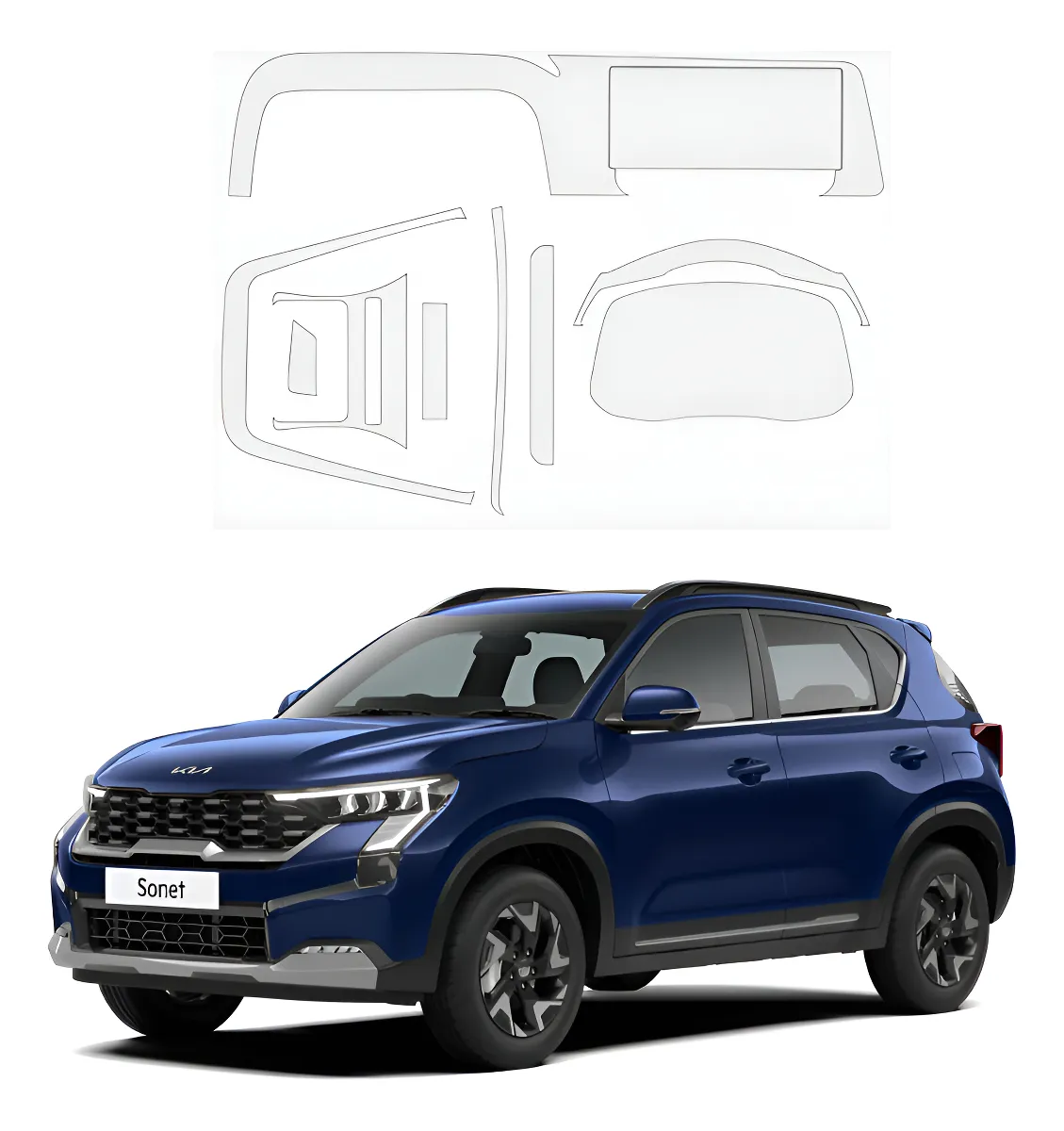 Kit Proteccion Ppf  Para Kia Sonet 2025 - Image 1