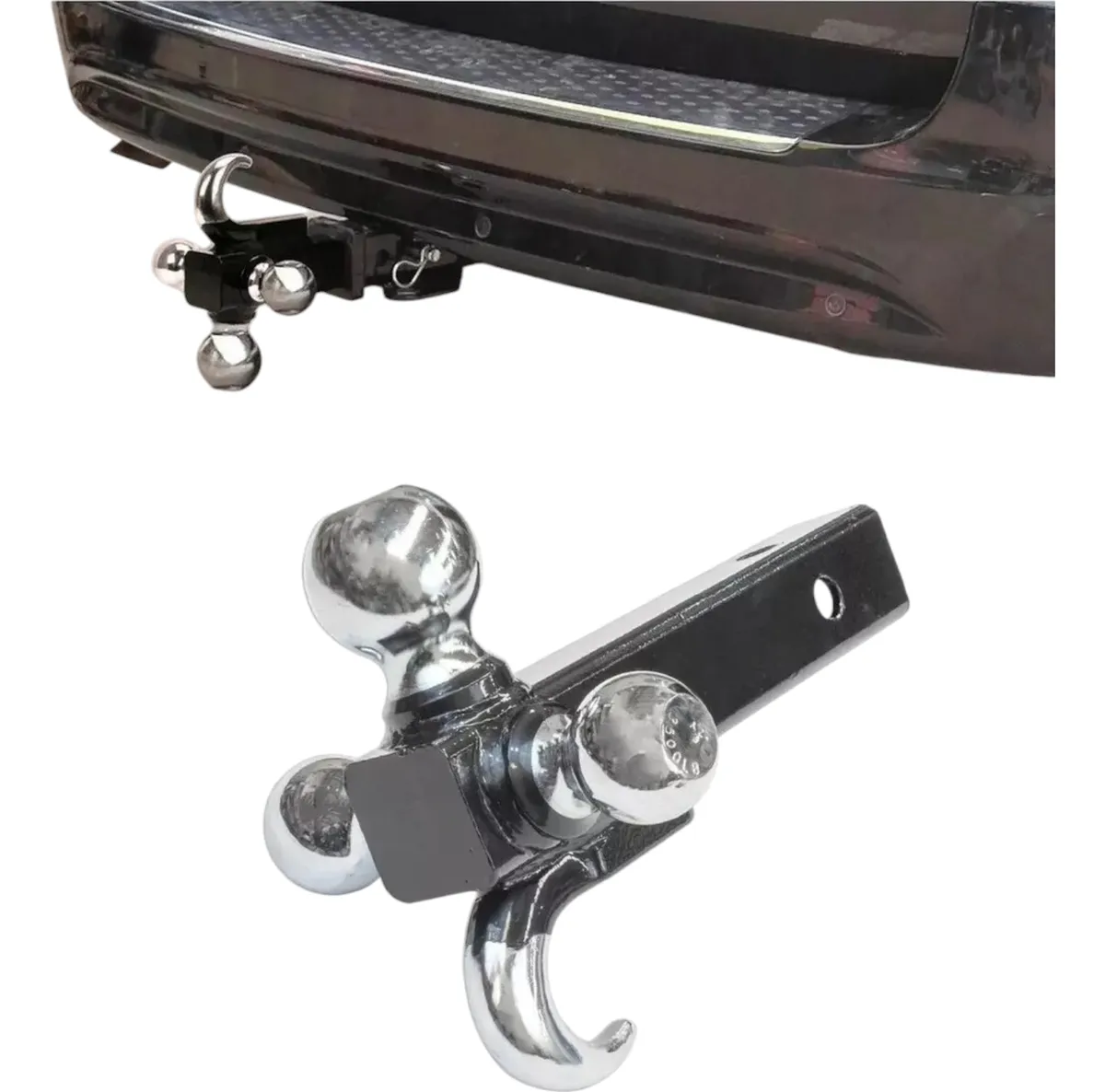 Tiron De Arrastre Remolque Cople Triple Bola Con Gancho - Image 1