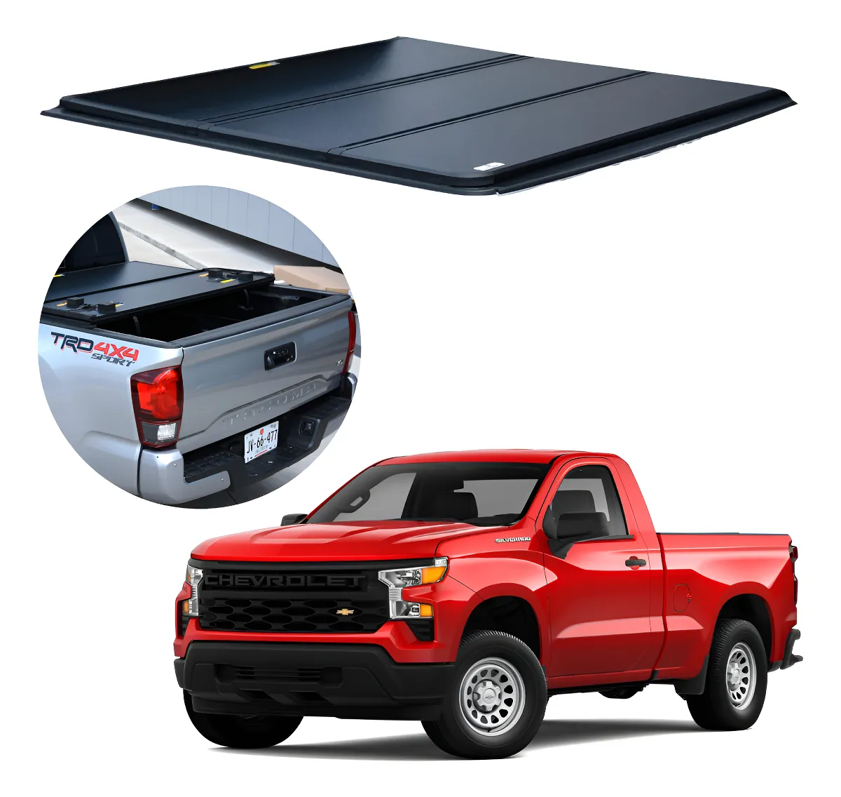 Tapa Cubre Batea Tri Fold Silverado 2019 - 2021 + Cabina Sen - Image 1