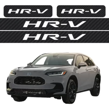 Proteccion Estribos Fibra De Carbono Con Blanco Honda Hr-v
