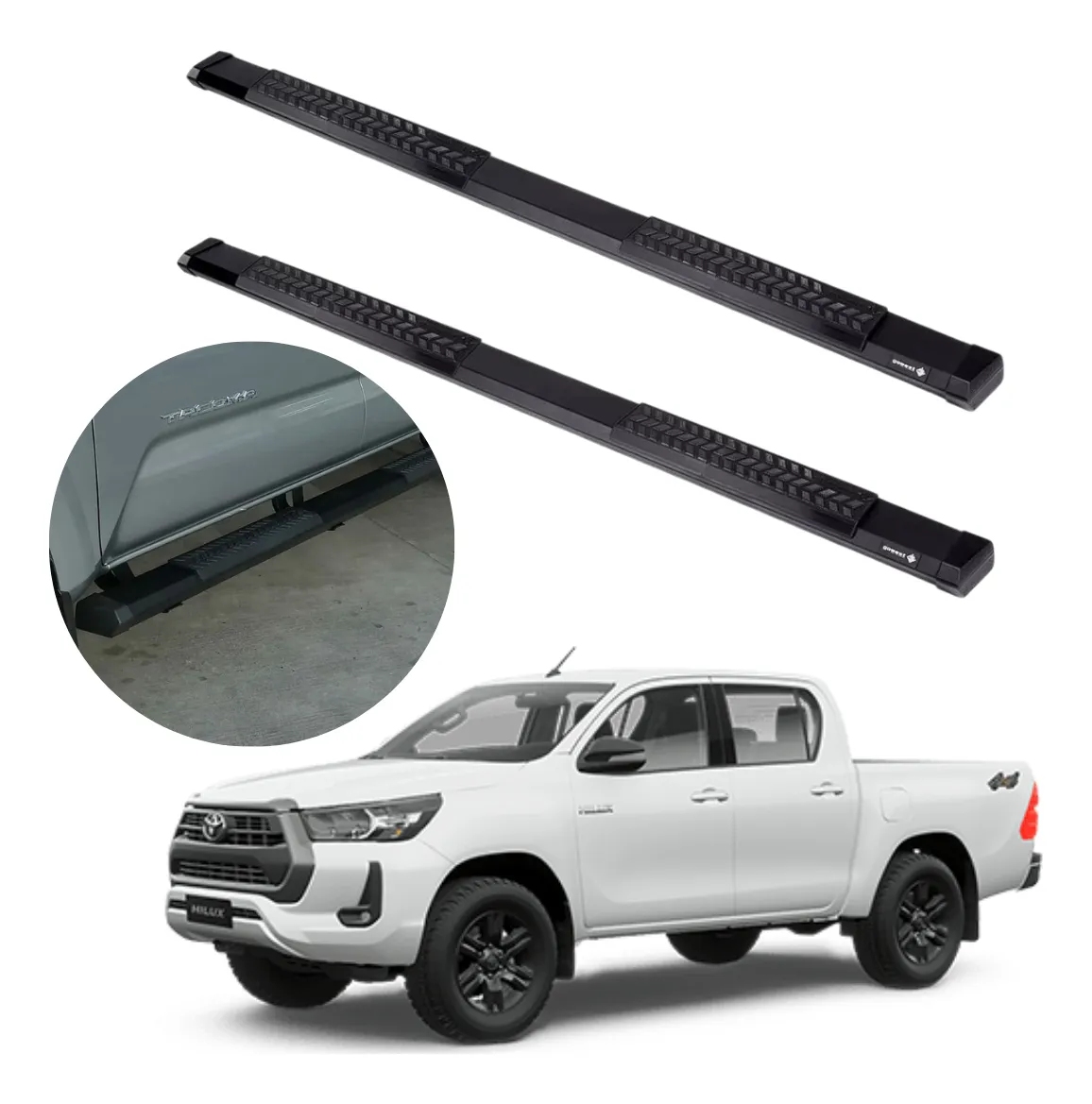 Estribos Serie 500 Toyota Hilux Doble Cabina 2016 - 2024 - Image 1