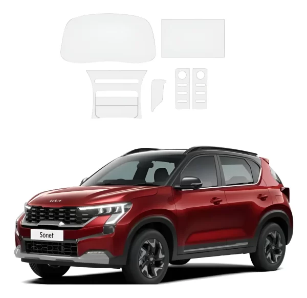 Protección Ppf Pantalla,cluster,panel Central Kia Sonet 2024