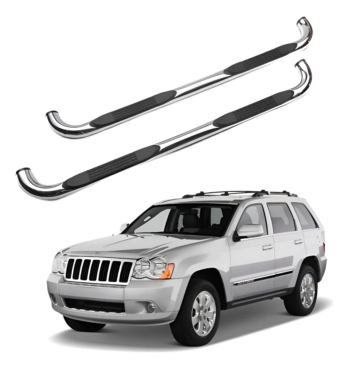 Estribos Redondos Jeep Grand Cherokee Suv 2005 - 2010 Inox - Image 1