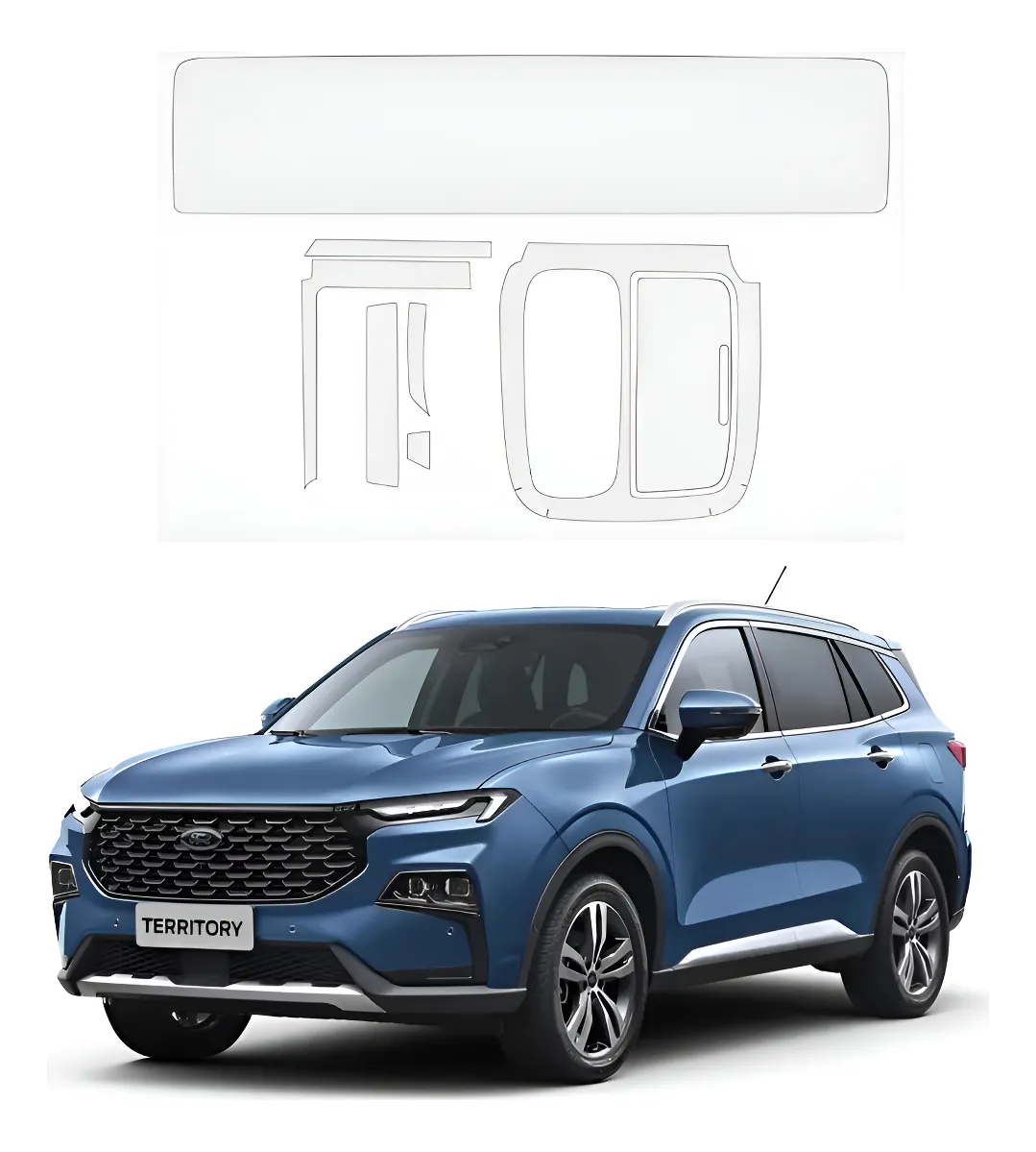 Protección Ppf Pantalla Y Panel Central Para Territory 2024 - Image 1