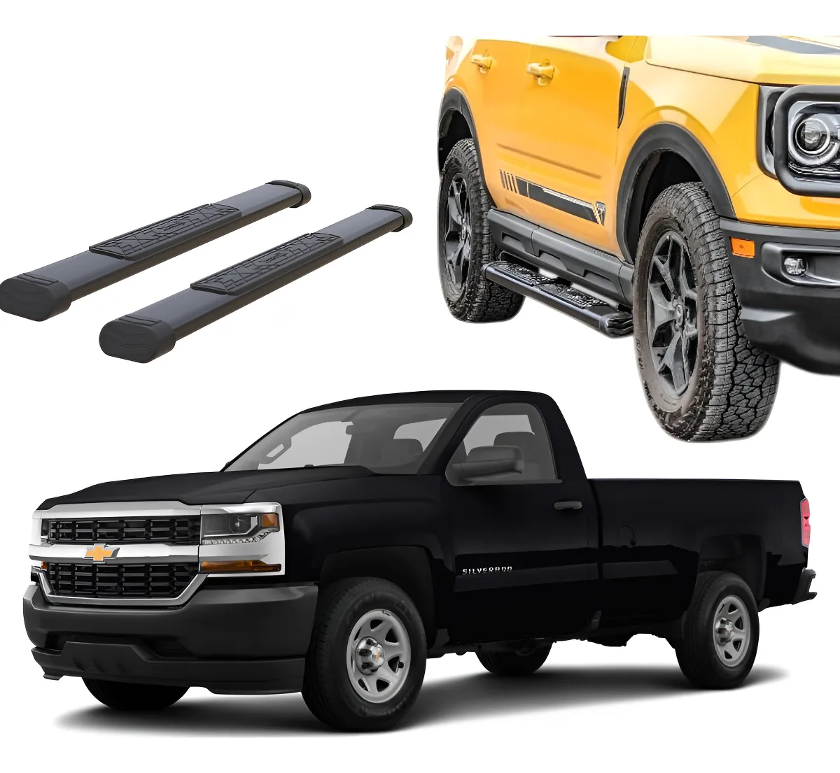 Estribos Chevrolet Silverado 2014 - 2015 Cabina Sencilla - Image 1