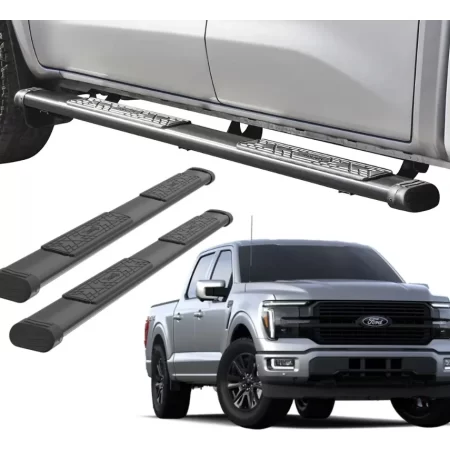 Estribos Bronx Ford Lobo F-150 2015 - 2021 Dob Cab Negro