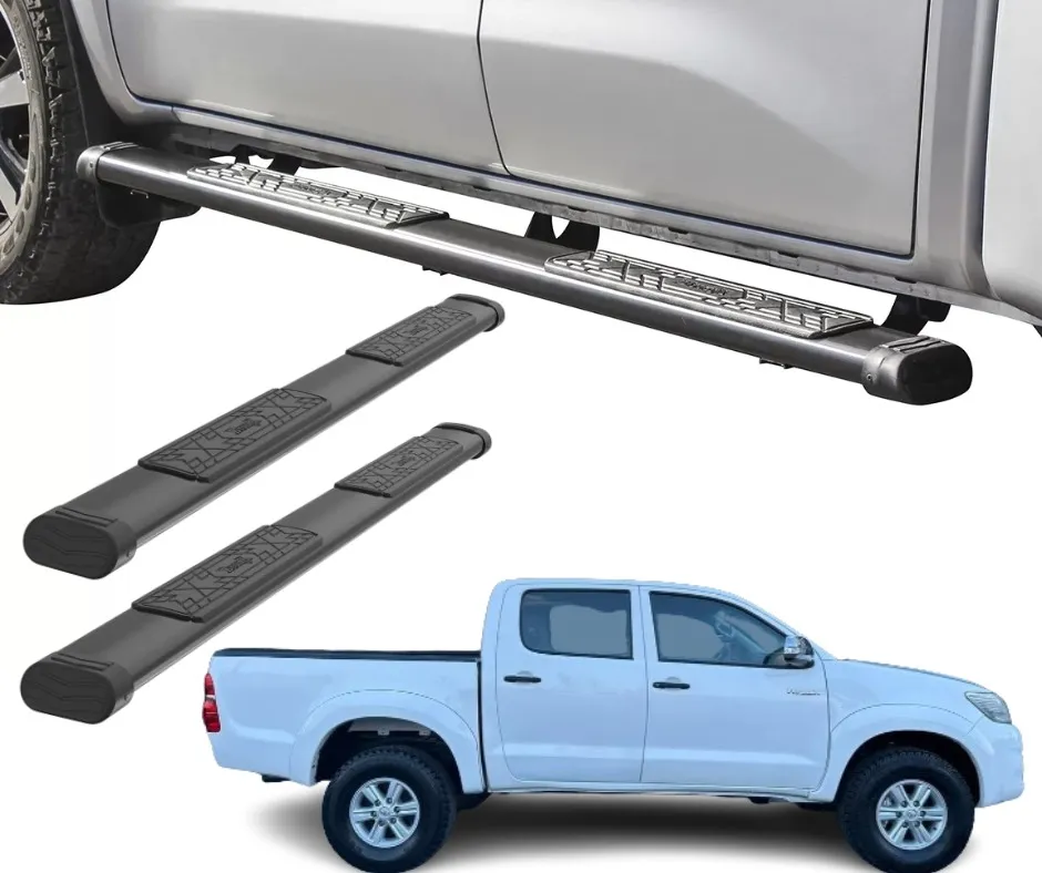 Estribos Bronx Toyota Hilux Doble Cabina 2012-2015 Negro - Image 1