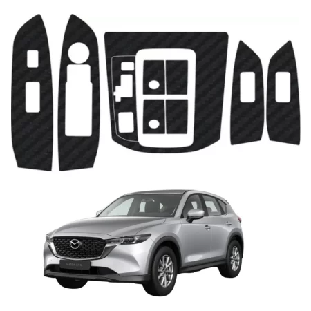 Sticker Fibra De Carbono Compatible Con Mazda Cx5 2024