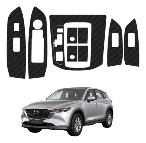Sticker Fibra De Carbono Compatible Con Mazda Cx5 2024