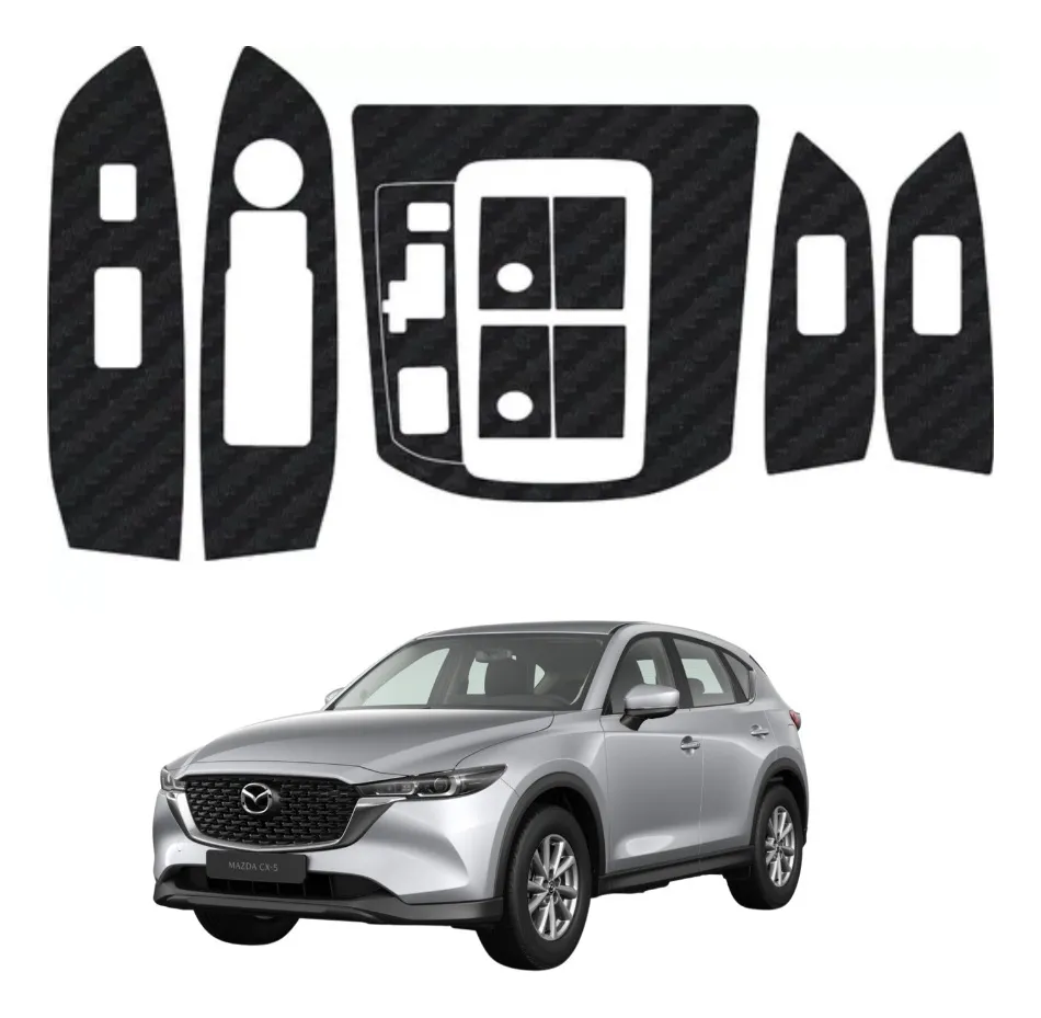 Sticker Fibra De Carbono Compatible Con Mazda Cx5 2024 - Image 1