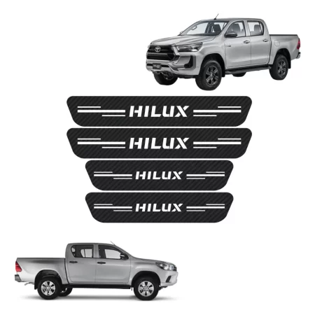 Protección De Estribos Fibra De Carbono  Para Hilux - Image 1