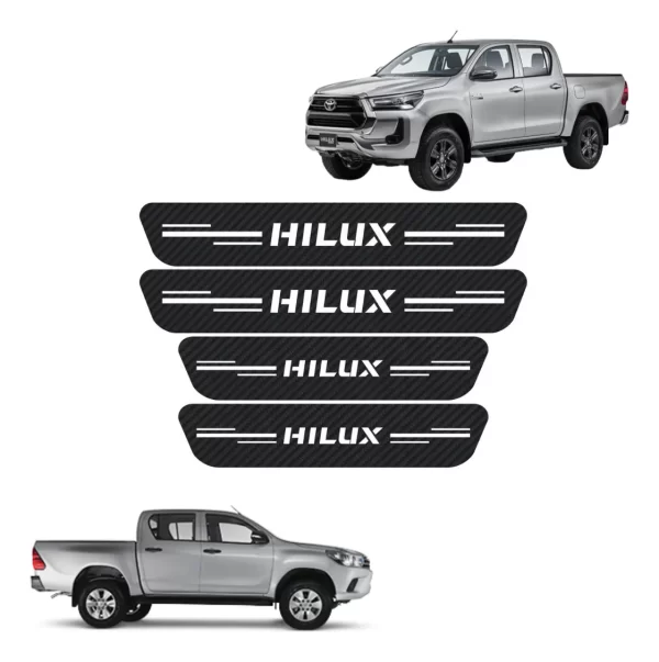 Protección De Estribos Fibra De Carbono  Para Hilux