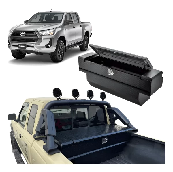 Caja Herramientas Para Hilux 2016 - 2024 C/ Roll Bar.