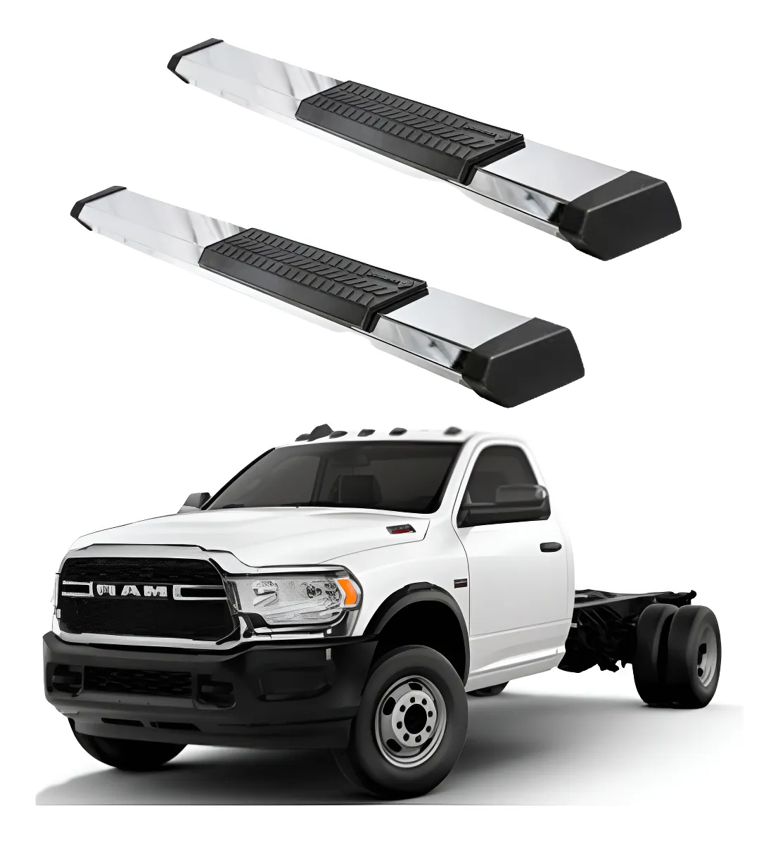Estribos Serie 500 Ram 2500 4000 Cabina Sencilla 2009 - 2023 - Image 1