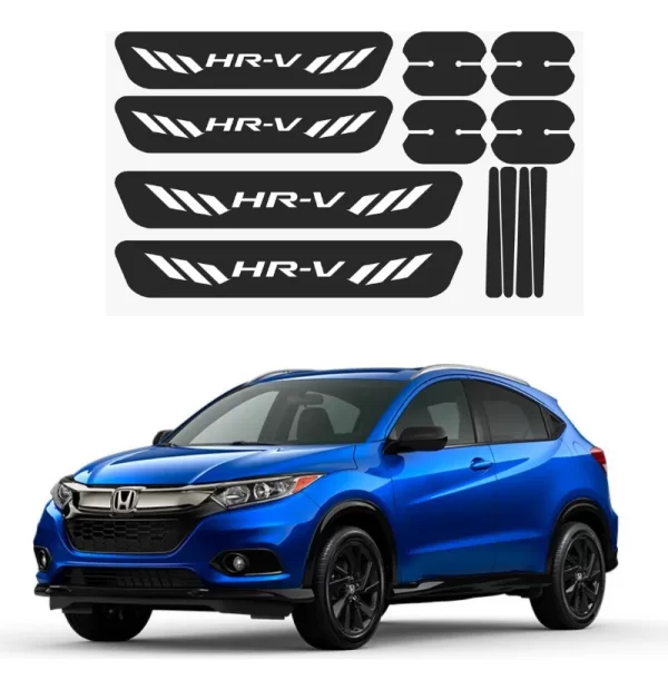 Kit Combo Proteccion Fibra De Carbono Para Honda Hr-v