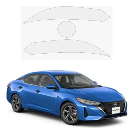 Protecciòn Ppf Faros Y Emblema Nissan Sentra 2025