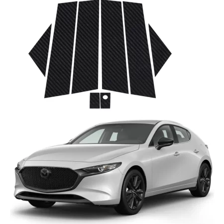Protecciòn Fibra De Carbono Postes Exteriores Mazda 3 2025