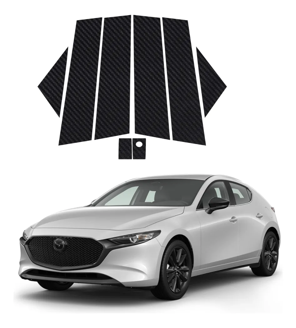 Protecciòn Fibra De Carbono Postes Exteriores Mazda 3 2025 - Image 1