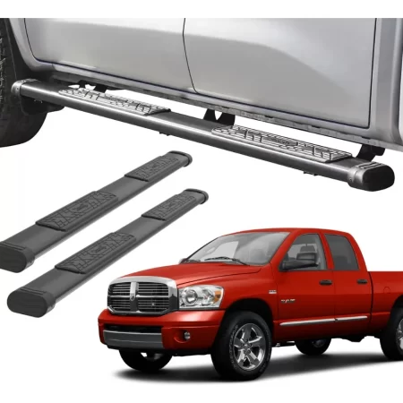 Estribos Bronx Dodge Ram 2002-2008 Doble Cabina Negro