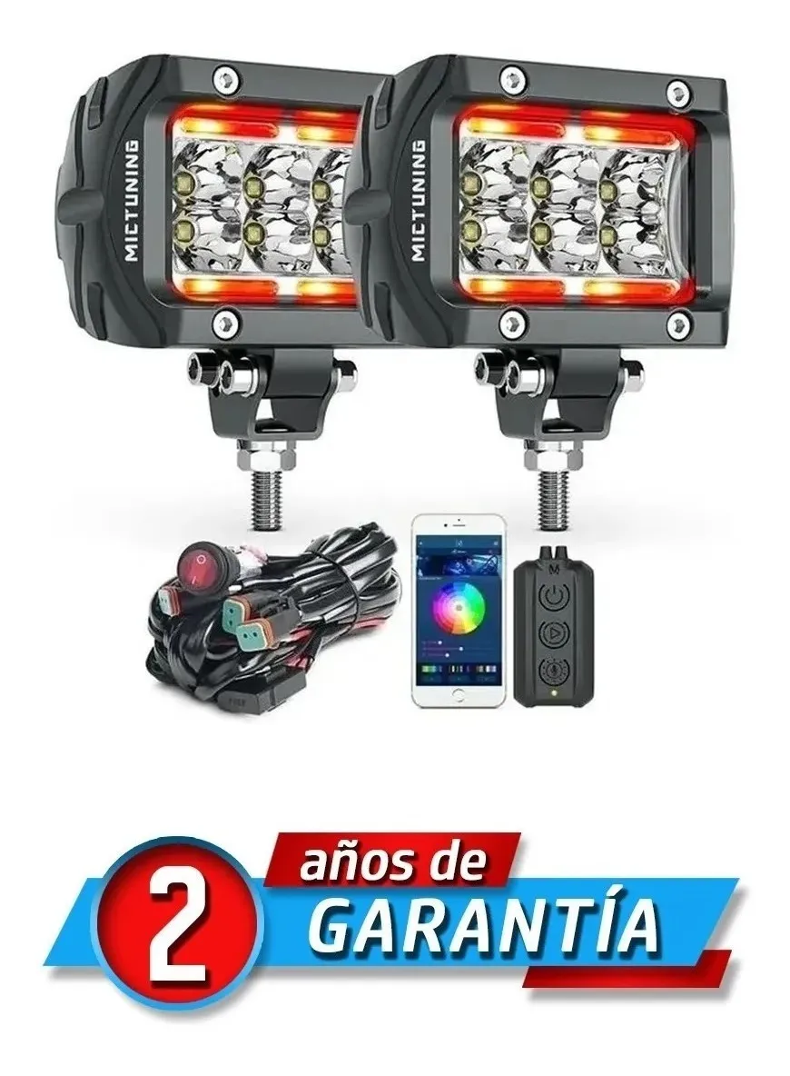 Par Faros Dually Mictuning Led Jeep Wrangler Can Am Rzr Atv - Image 1