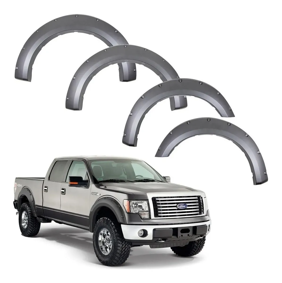 Cantoneras Remaches Ford F150 Lobo 2015 2016 2017 Negras - Image 1