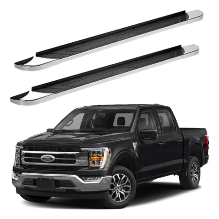 Estribos Regal Negros Ford F-150 Doble Cabina 2017 - 2022 +