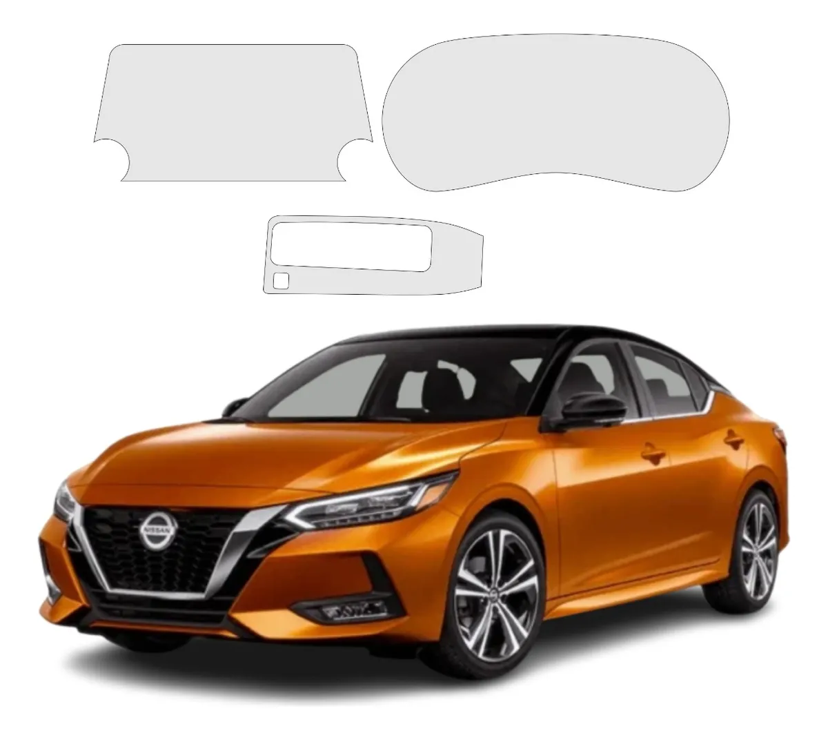 Protección Ppf Pantalla, Clúster Y Panel Central Sentra 2023 - Image 1