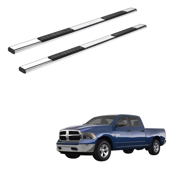 Estribos Serie 100 Cromados Ram 1500 Y 2500 2009 - 2023