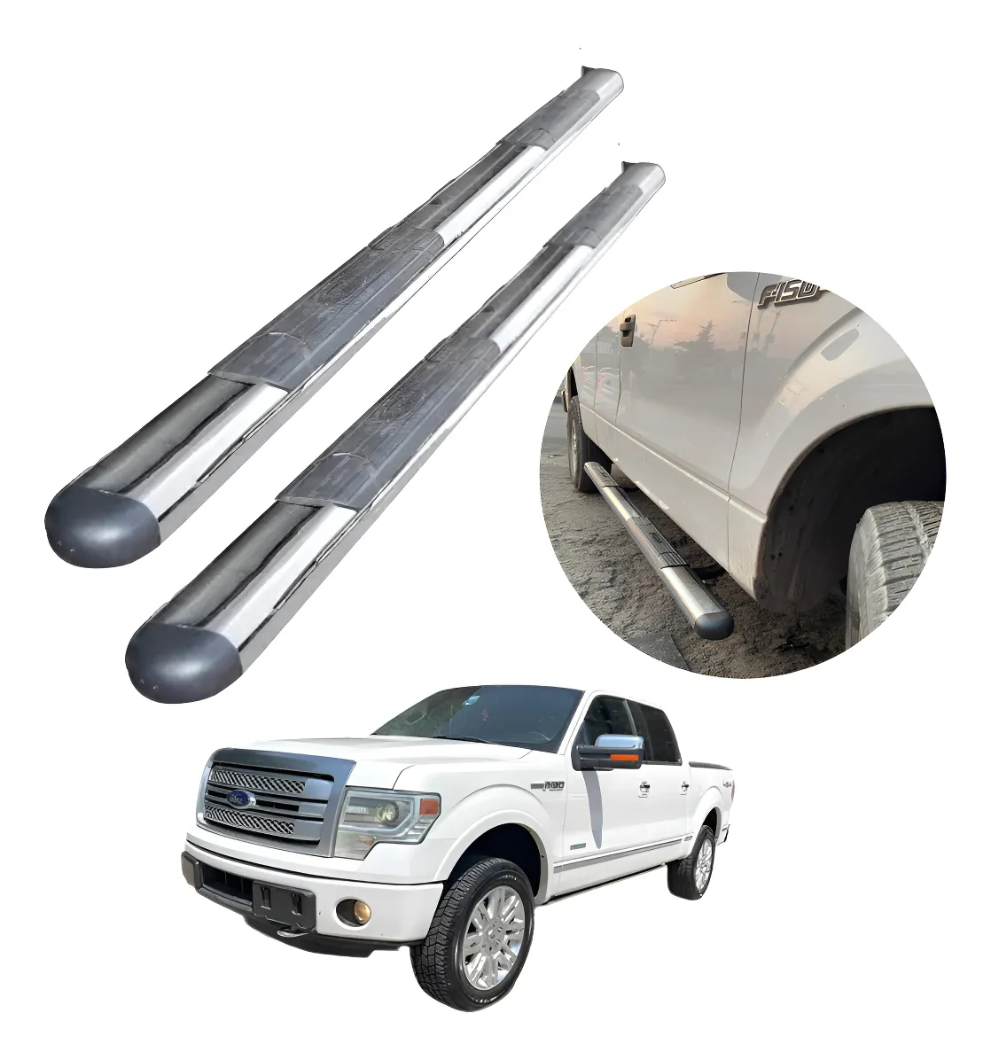Estribos Gh Para Ford Lobo Doble Cabina 2004 - 2014 - Image 1