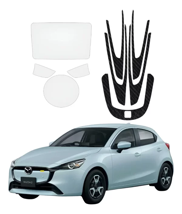 Kit De Interior Para Mazda 2 2024 Ppf/fibra De Carbono