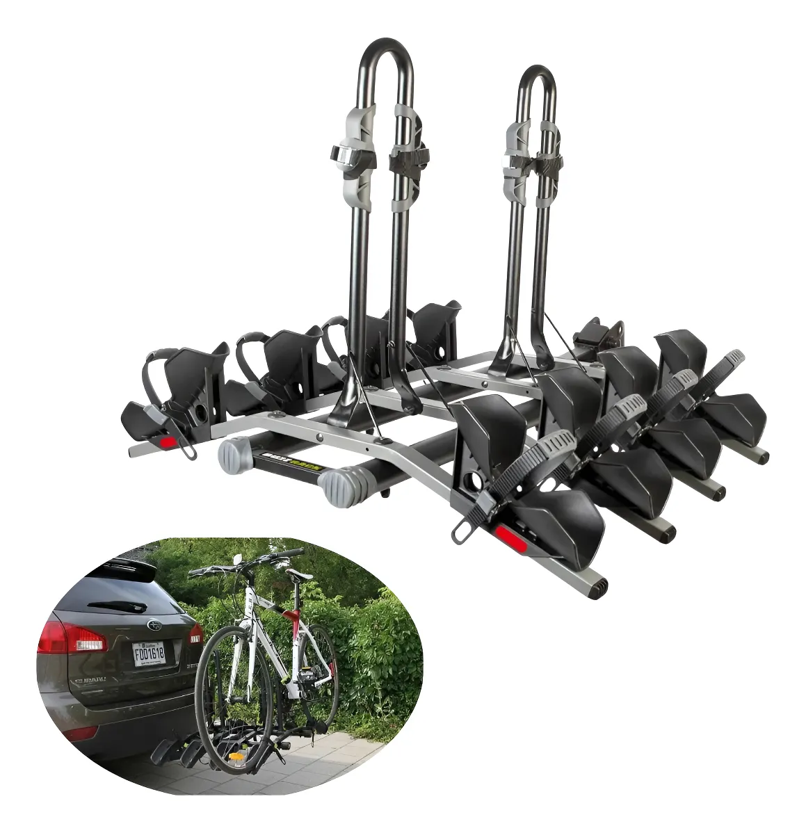 Portabicicletas De Tiron P/4 Bicicletas Carga 60 Kg - Image 1