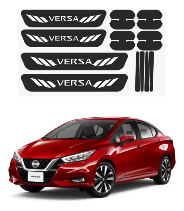 Kit Combo Proteccion Fibra De Carbono Para Versa